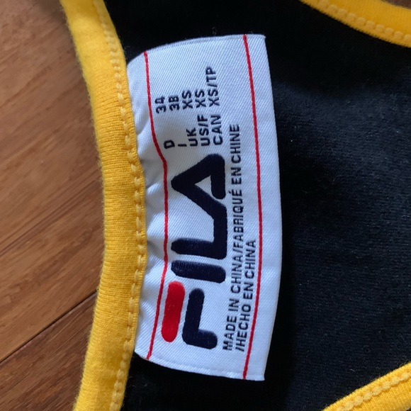 FILA Black & Gold Sports Bra | NWT | Size XS - Picture 5 of 5
